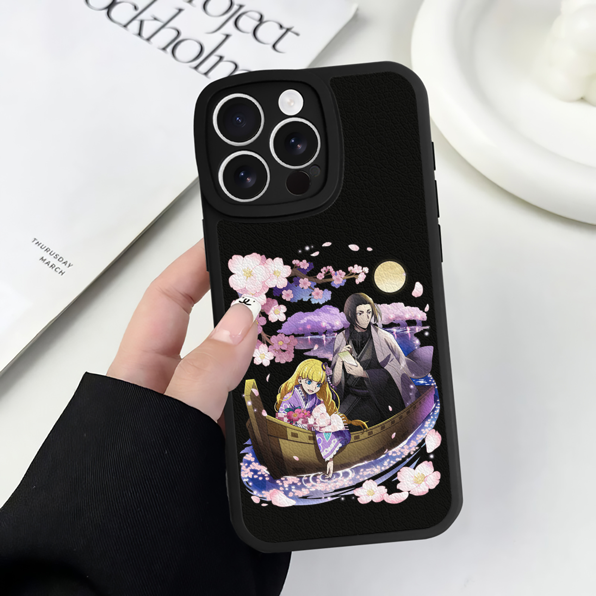 （画像用） 文豪ストレイドッグス Bungo Stray Dogs 【iPhone 16シリーズ対応】シリコンスマホケース（レザー調） 材質：シリコン